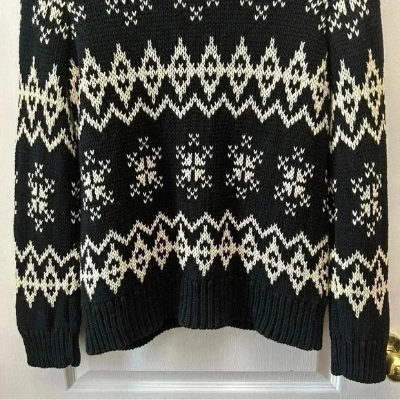 New York & Co Cardigan Ramie Cotton Knit Zip Front Sweater Black Beige Medium - Picture 9 of 14